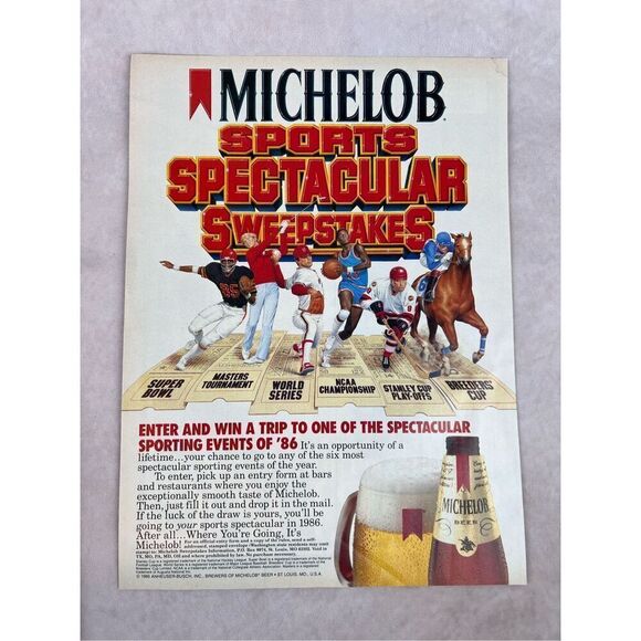 Vintage Michelob Ultra Vintage 1984 Magazine Ad - Picture 1 of 6